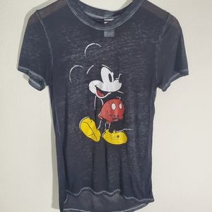 Disney Mickey Mouse Tee XS - Sheer Black